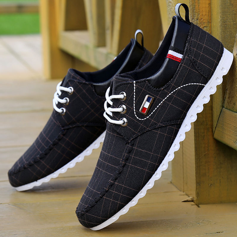 Ulmar - Herren Alle Jahreszeiten-Canvas-Schuhe mit Schnürung Schwarz