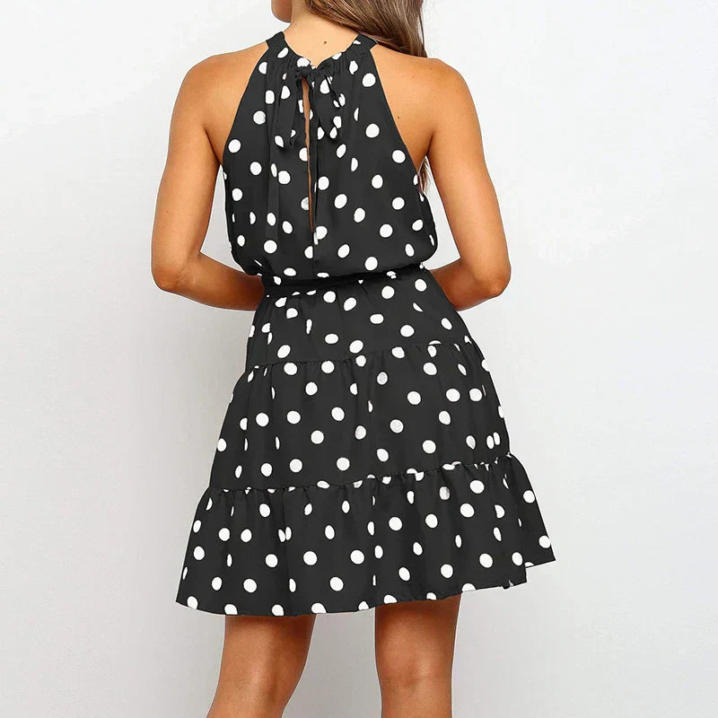 Vanna- Elegantes Sommerkleid mit Punkten Schwarz 3-02a4-4f2a-bdde-5442458eb5c6