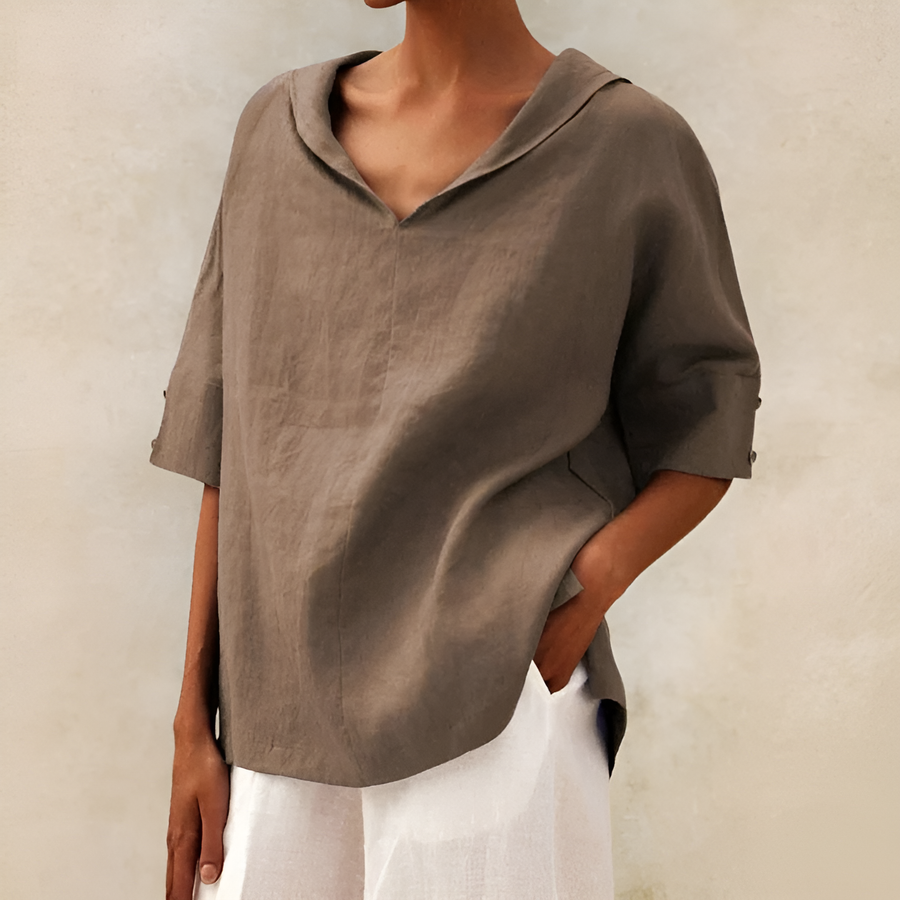 Viveka- Elegante Damenbluse Khaki