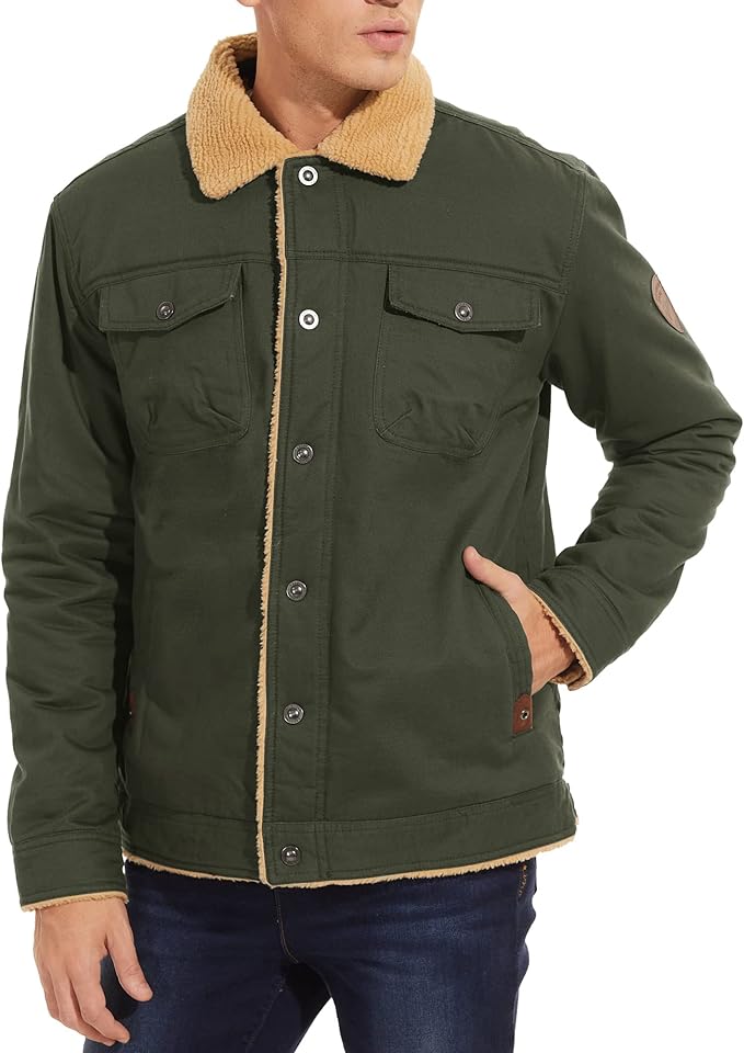 Vreni – Dicker Warmer Herren Wintermantel Outdoor Grün