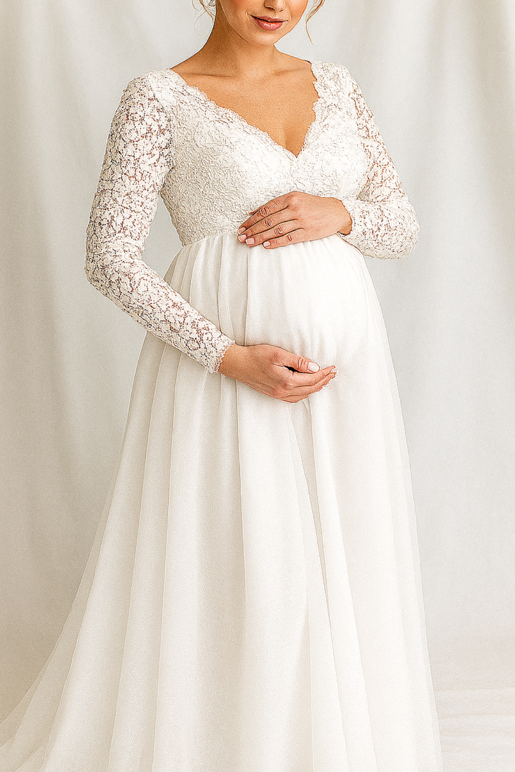 Ilaria - Schwangerschafts-Maxikleid aus Spitze