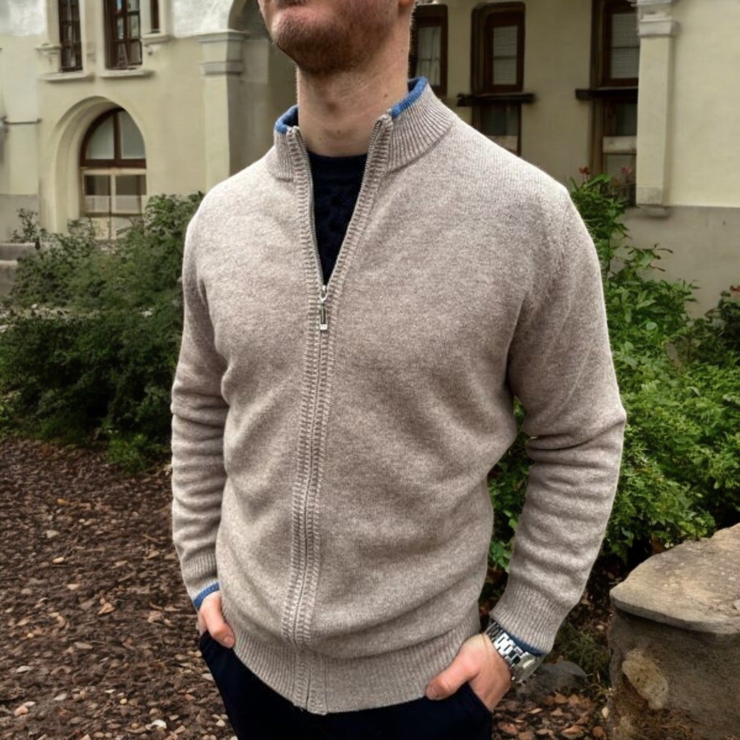 Marwin – Merino-Strickjacke mit Reißverschluss für Herren