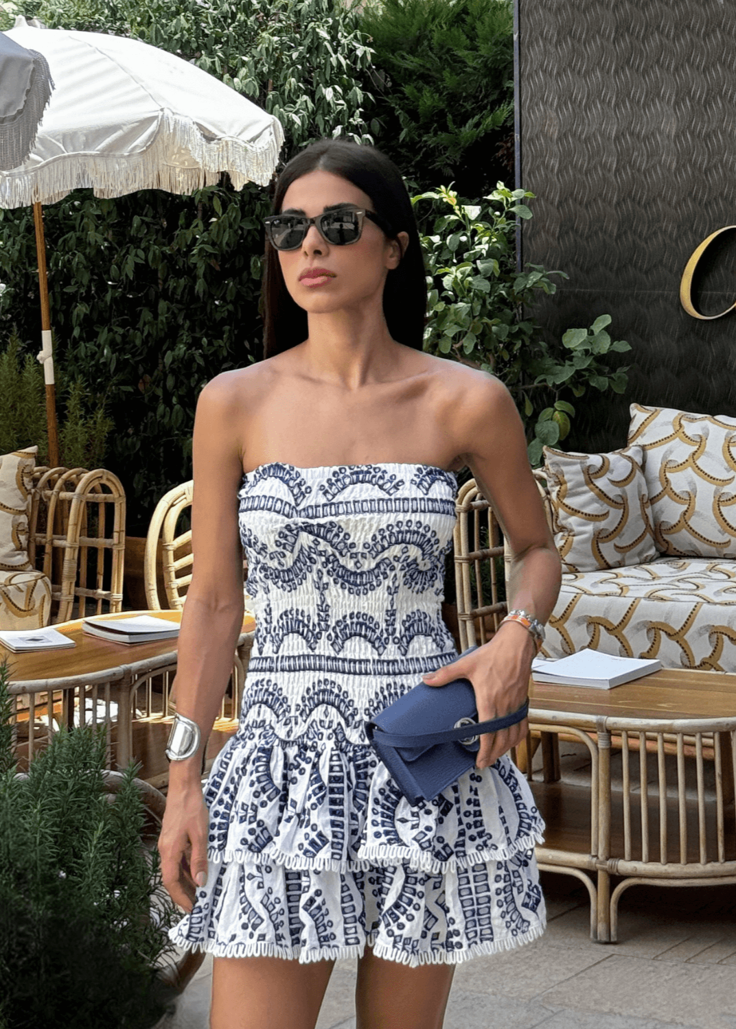 Yekaterina - Blue Embroidered Summer Dress