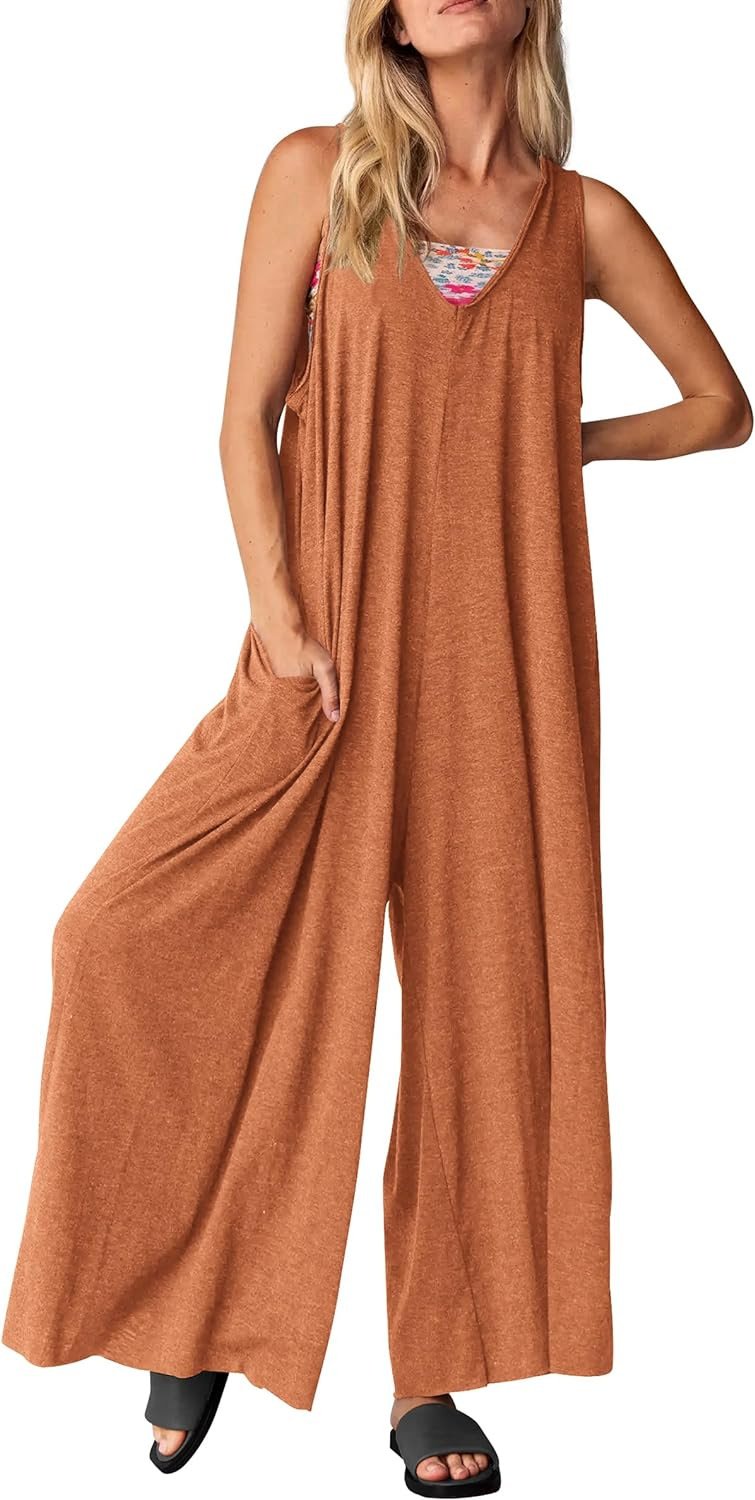 Yve- Stilvoller Sommer Overall Rosa Braun