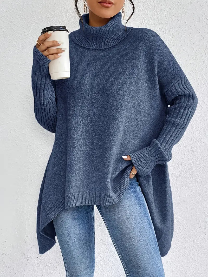 Fabia – Langer Rollkragenpullover für Damen