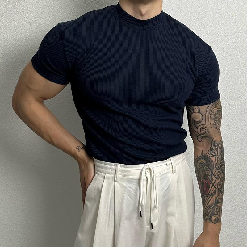 Gero – T-Shirt Herren Halbkragen Stretch Bequem Modern