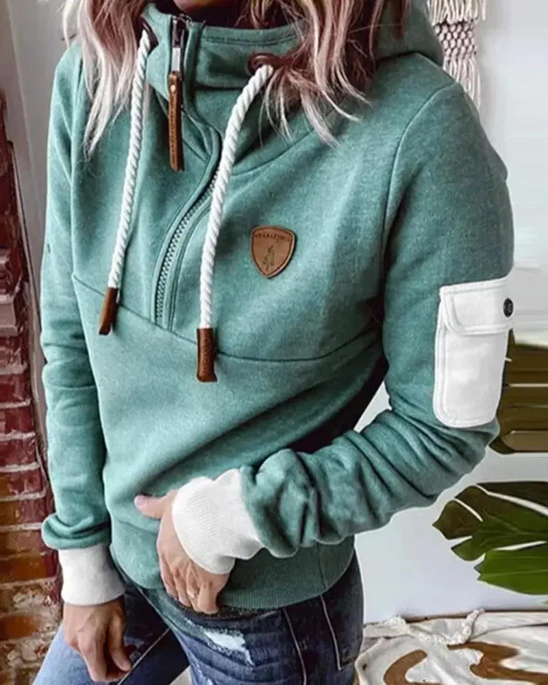 Patricia – Lässiger Half-Zip-Hoodie