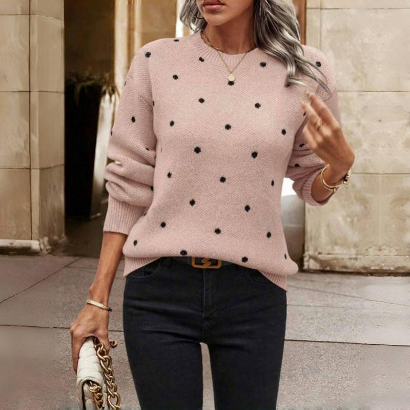 Gabriela - Gepunkteter Damen Strickpullover