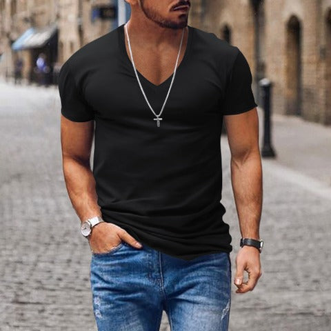 Falk – herren-t-shirt mit v-ausschnitt