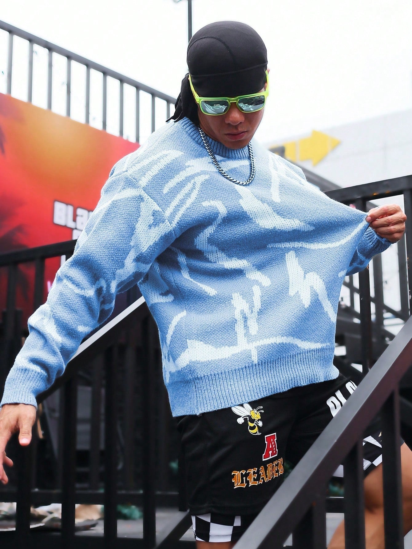 Petar - Herrenpullover mit winterlichem Print
