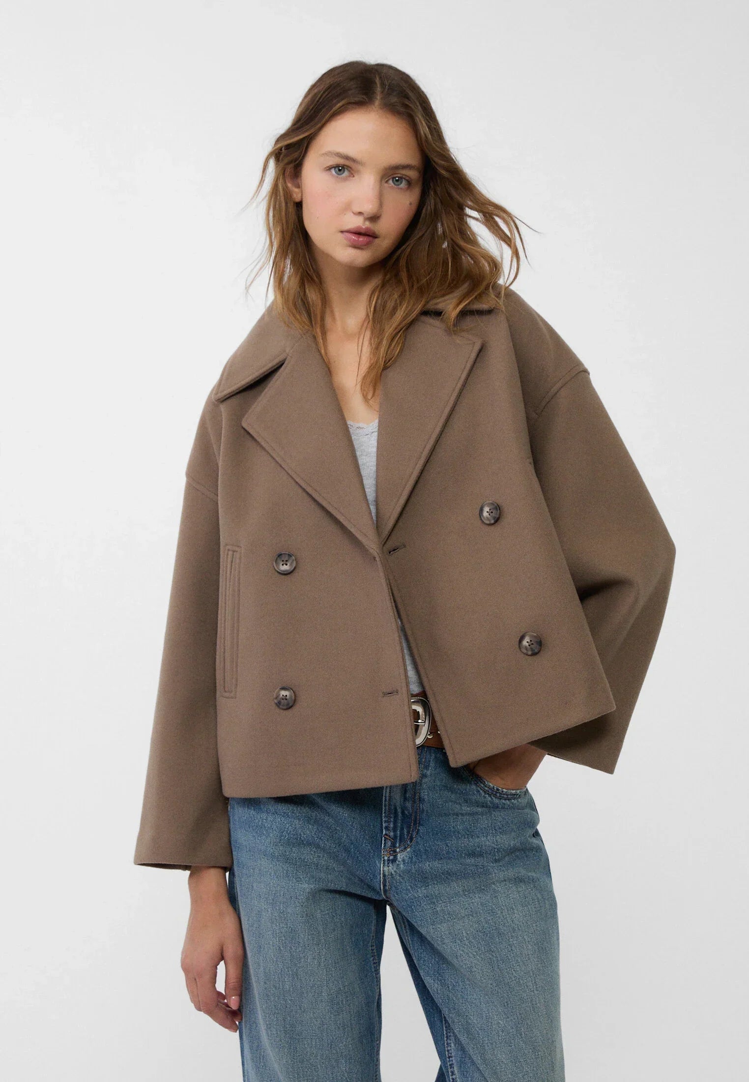 Vincenza - Kurze Zweireihige Jacke für Damen