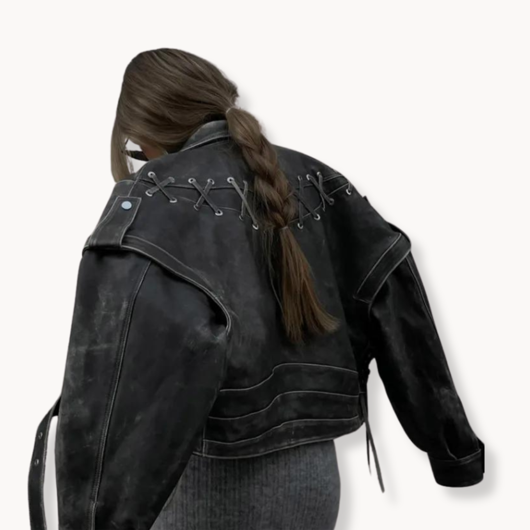 Noemi – Klassische Schwarze Bikerjacke