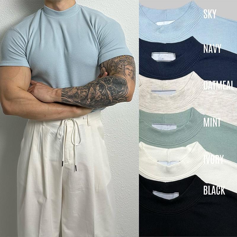 Gero – T-Shirt Herren Halbkragen Stretch Bequem Modern