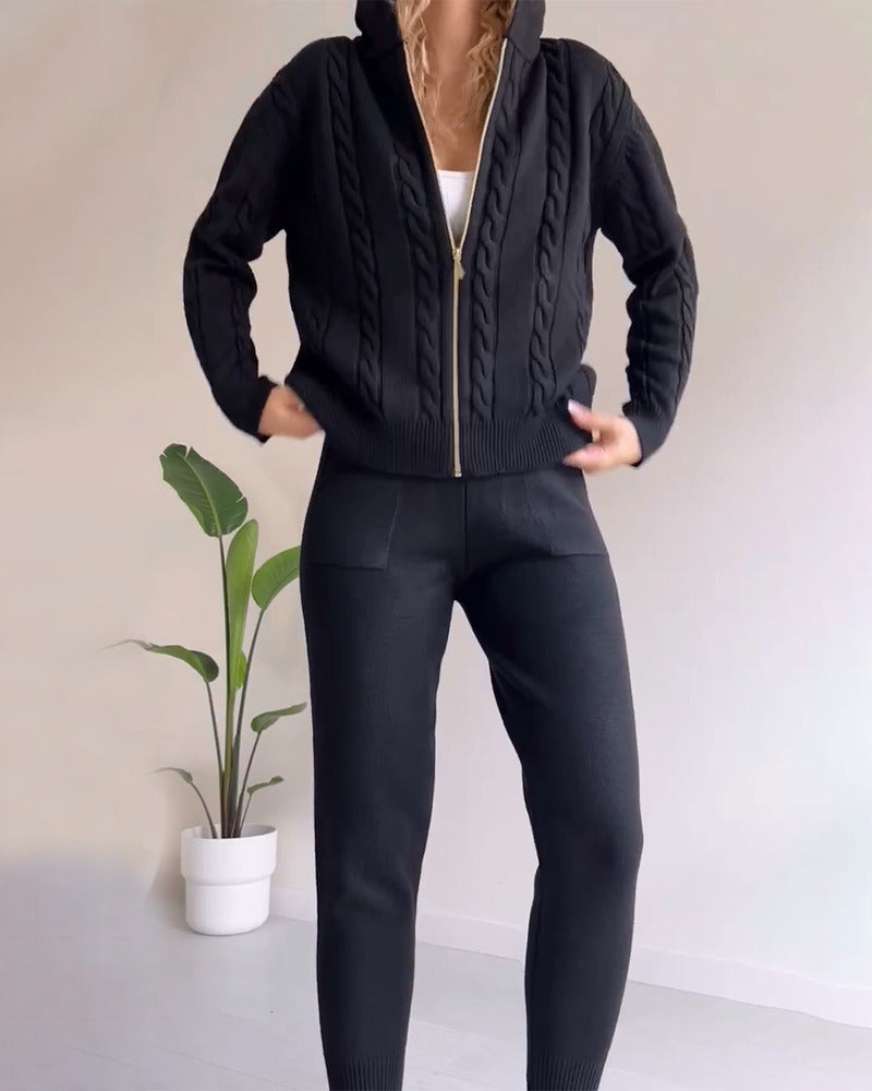 ANIA - Zweiteiliges Set aus Twist-Jacquard