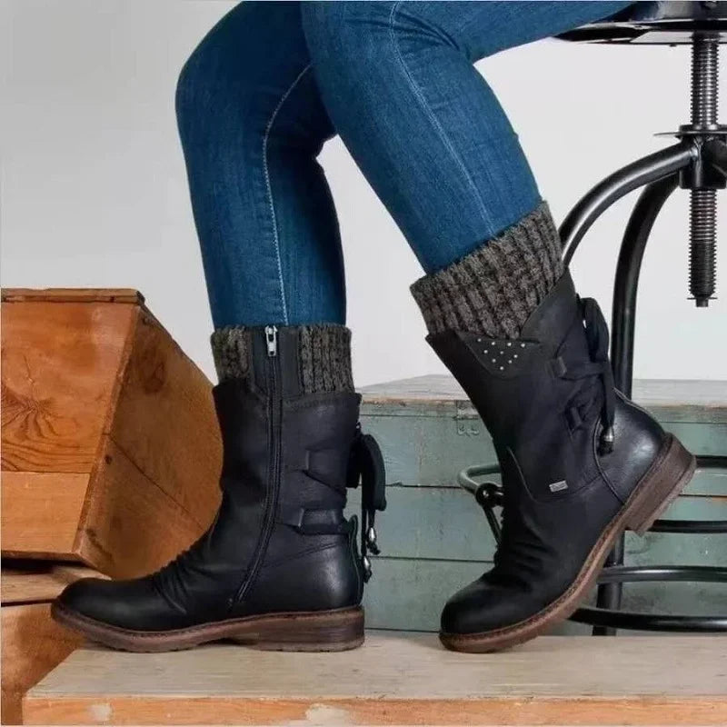 Nea – Winter Schuhe Damen Warm Gefüttert Niedrig