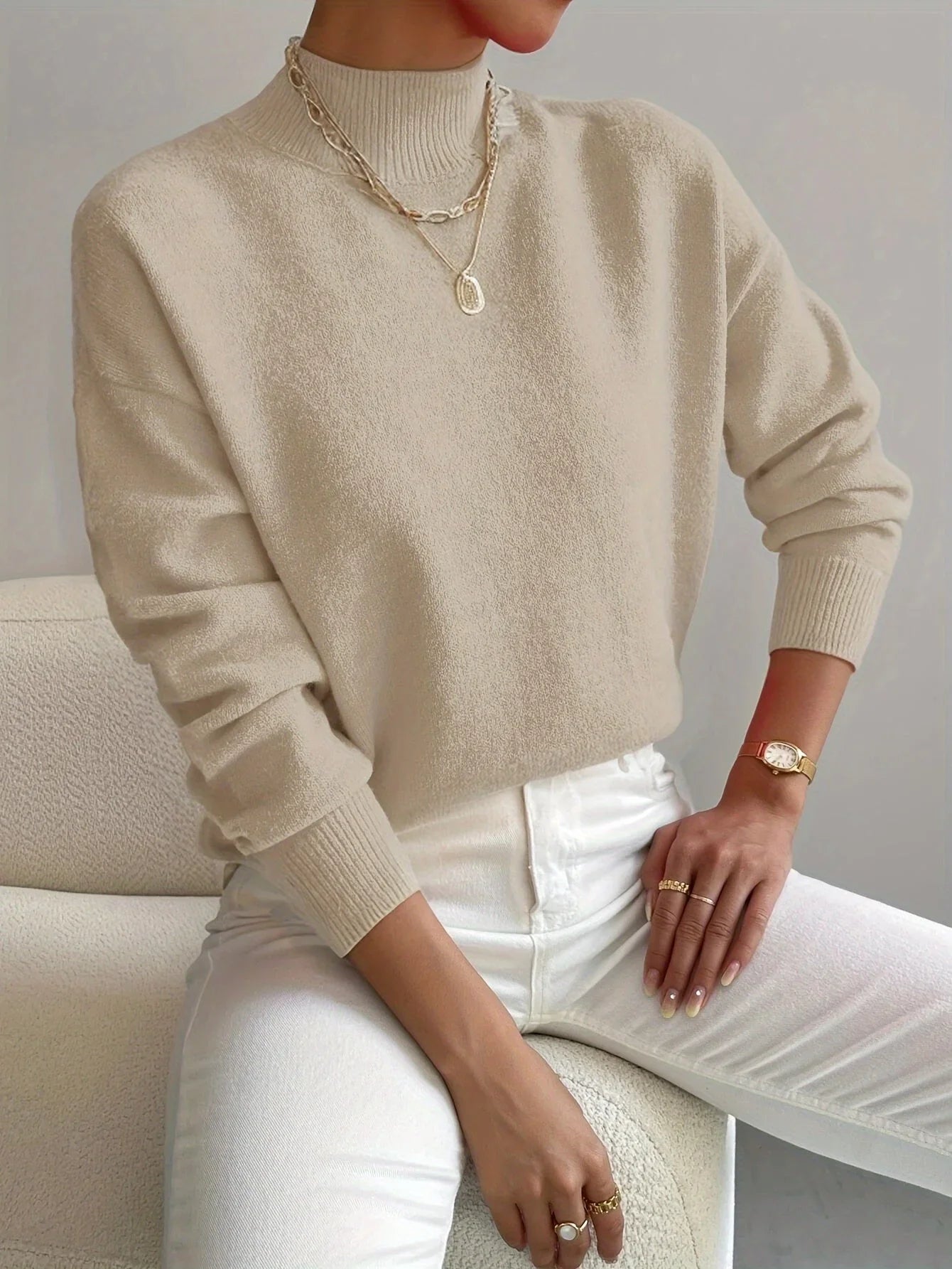 Petra – Lockere Damen Rollkragenpullover