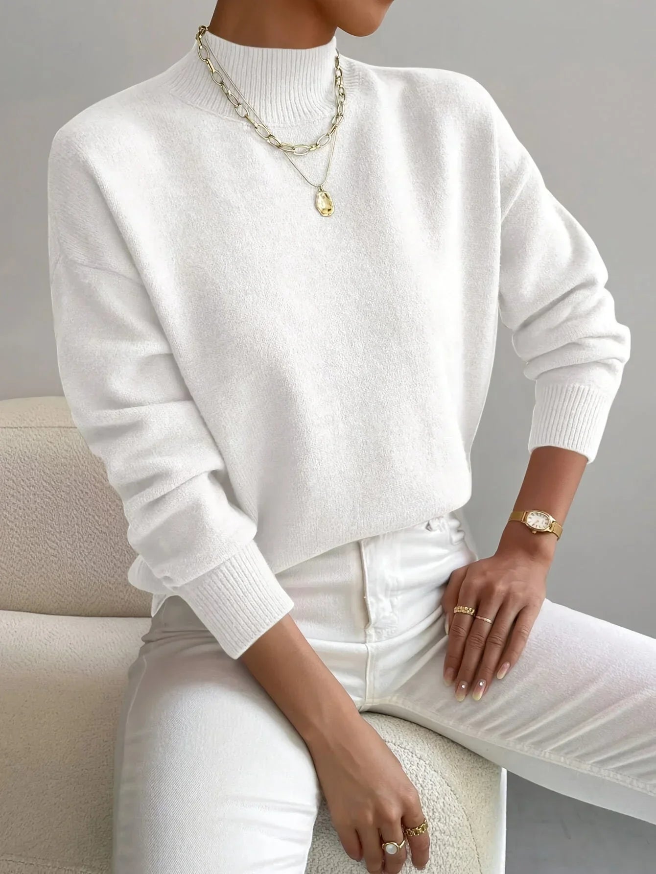 Petra – Lockere Damen Rollkragenpullover