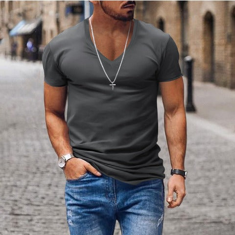Falk – herren-t-shirt mit v-ausschnitt