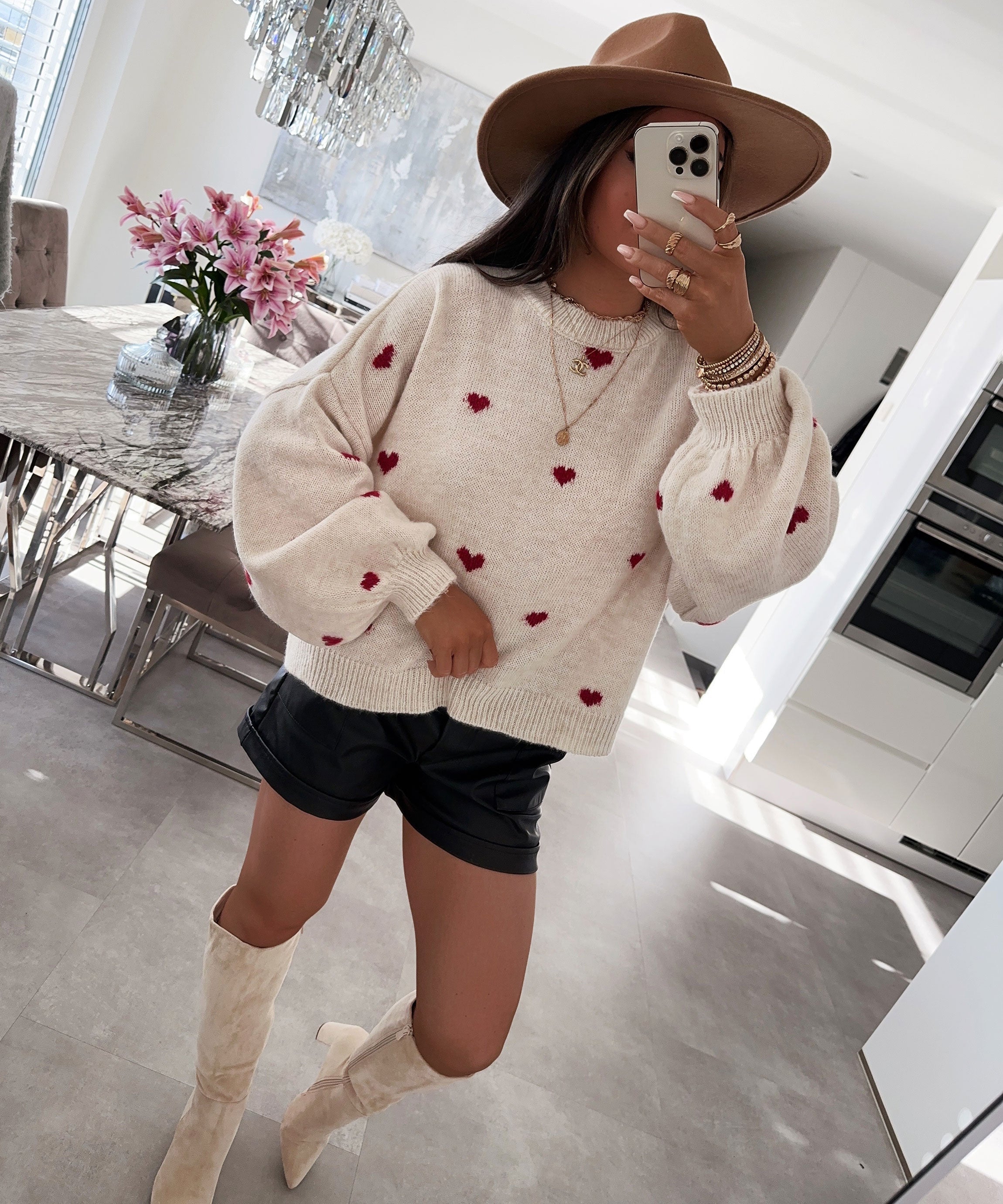Joslin - Oversize Pullover Rot