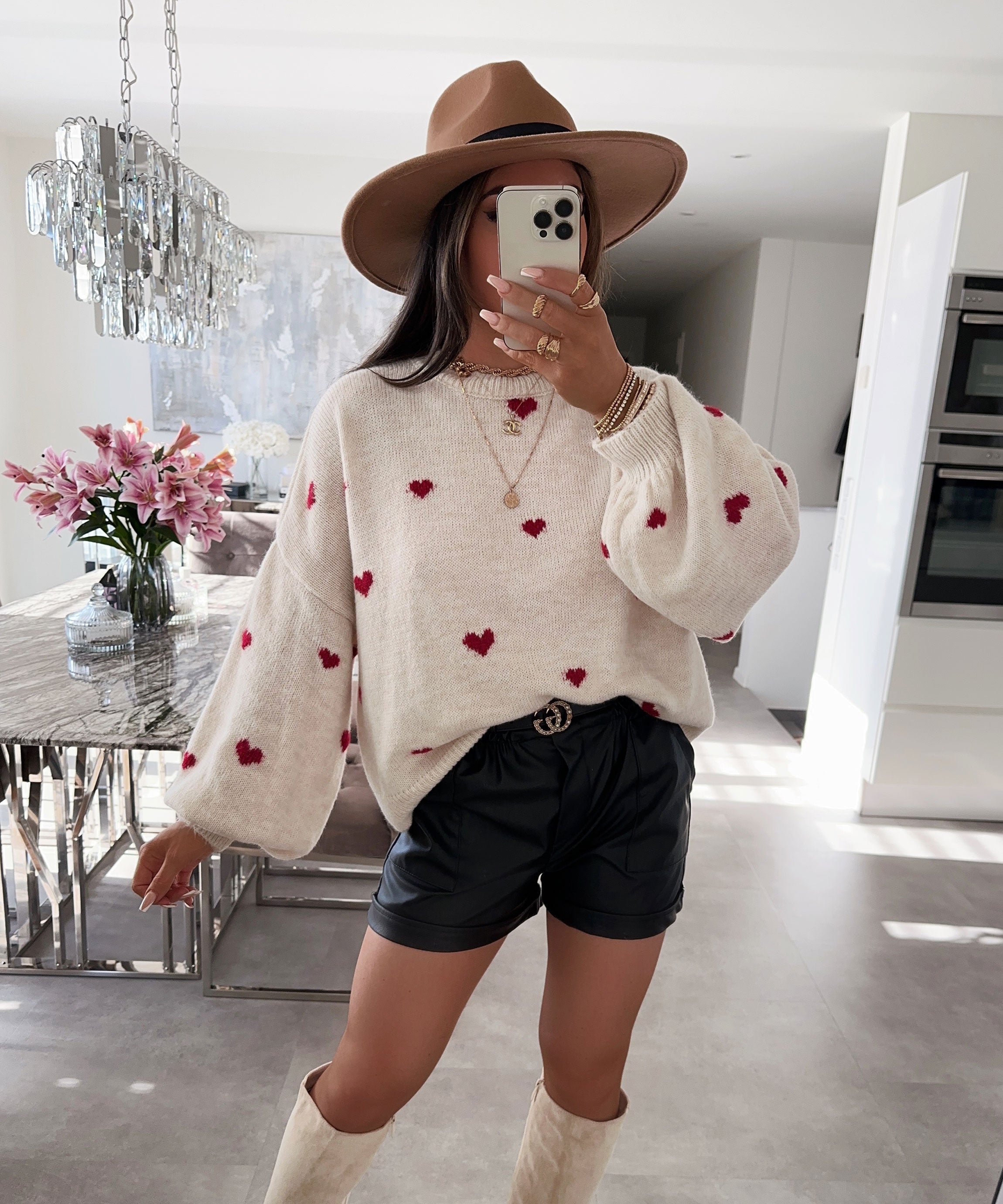 Joslin - Oversize Pullover Rot