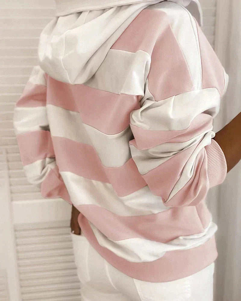 Charlotte - Gestreifter Damen Kapuzenpulli mit Stil