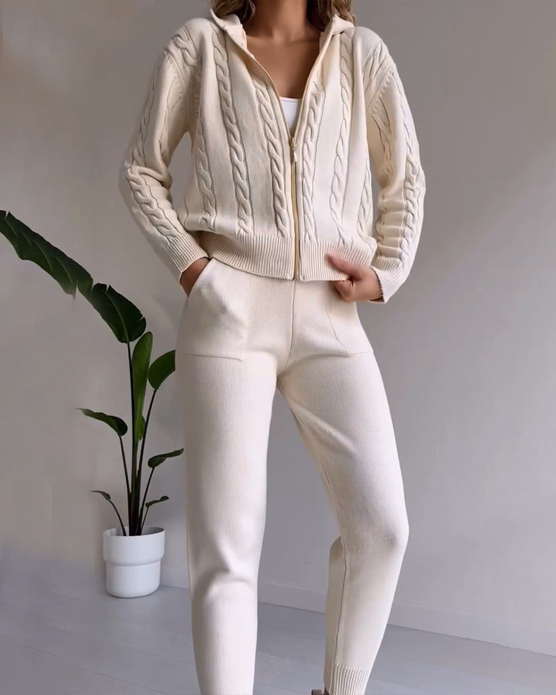 ANIA - Zweiteiliges Set aus Twist-Jacquard