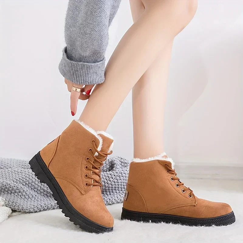 Bernhild - Fleecegefütterte Damen Schneestiefel Winterwarm