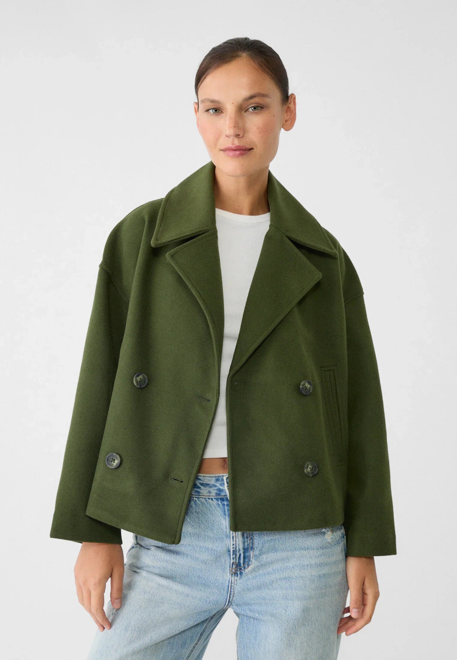 Vincenza - Kurze Zweireihige Jacke für Damen