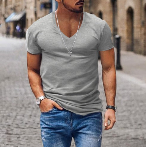 Falk – herren-t-shirt mit v-ausschnitt