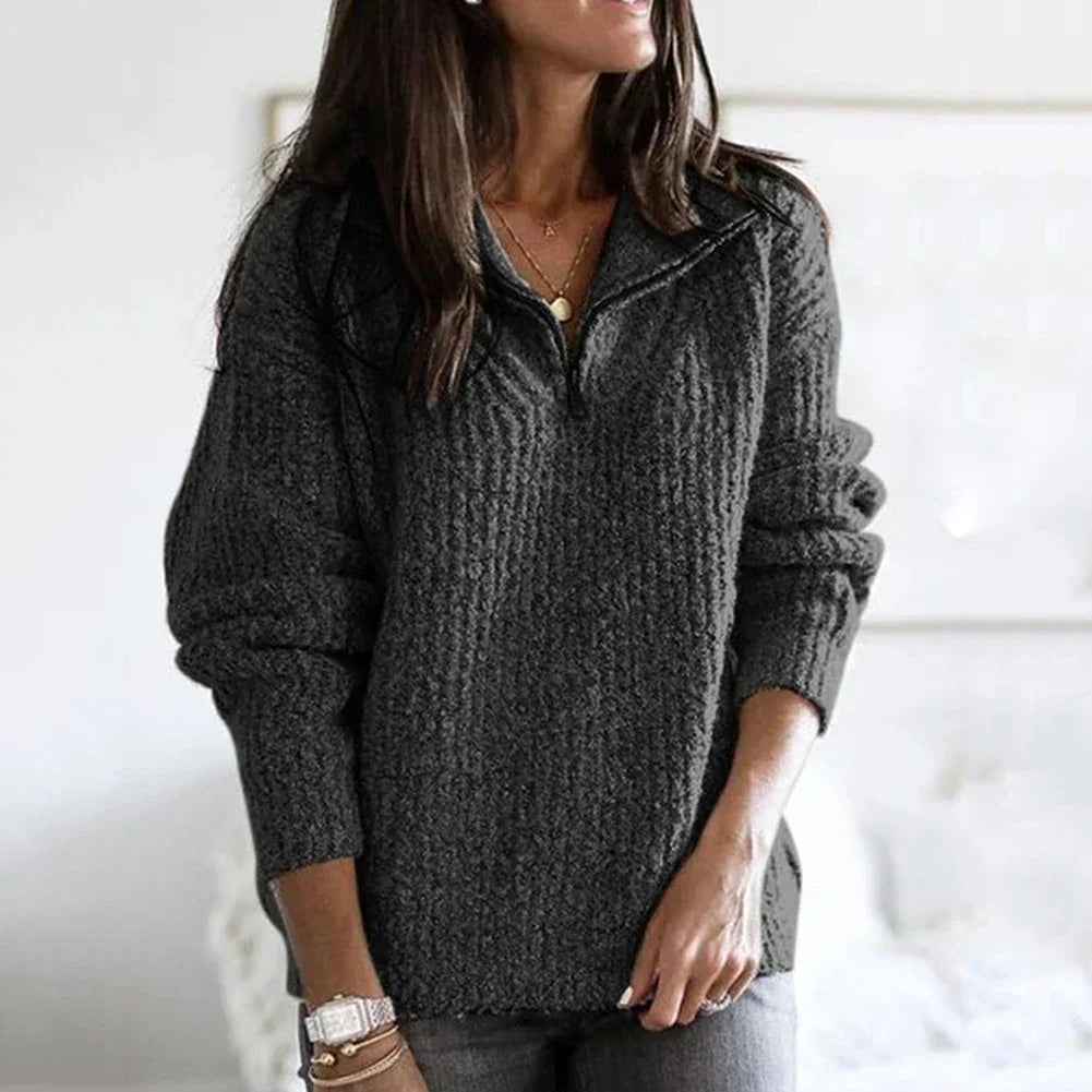 Dana – Halb-Reißverschluss-Pullover für Damen