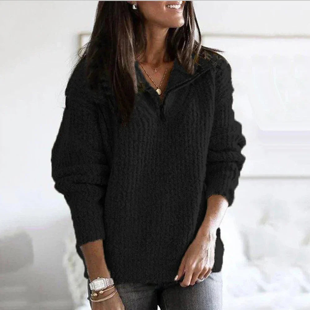 Dana – Halb-Reißverschluss-Pullover für Damen