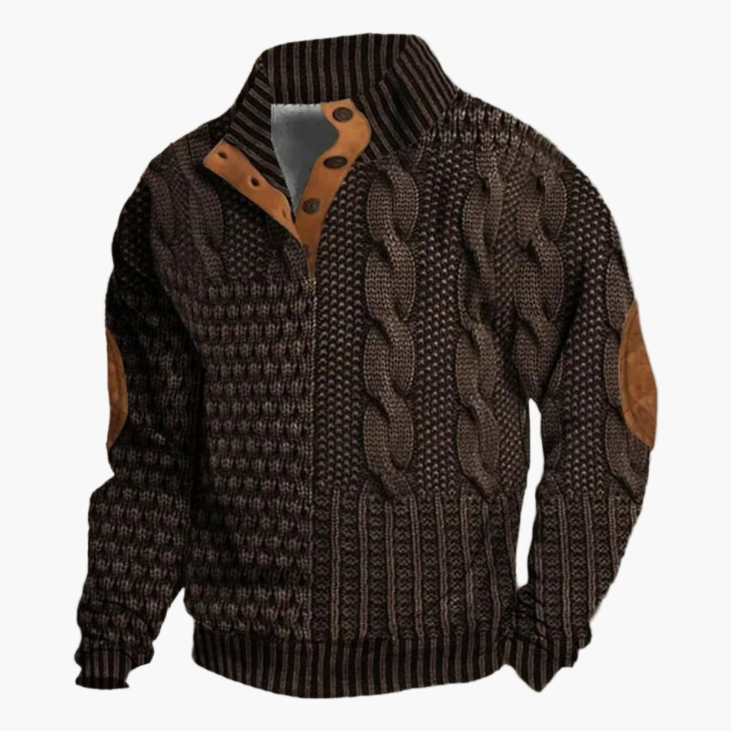 Konrad – Herren Bomberjacke Strickmuster Vintage Freizeit Modern