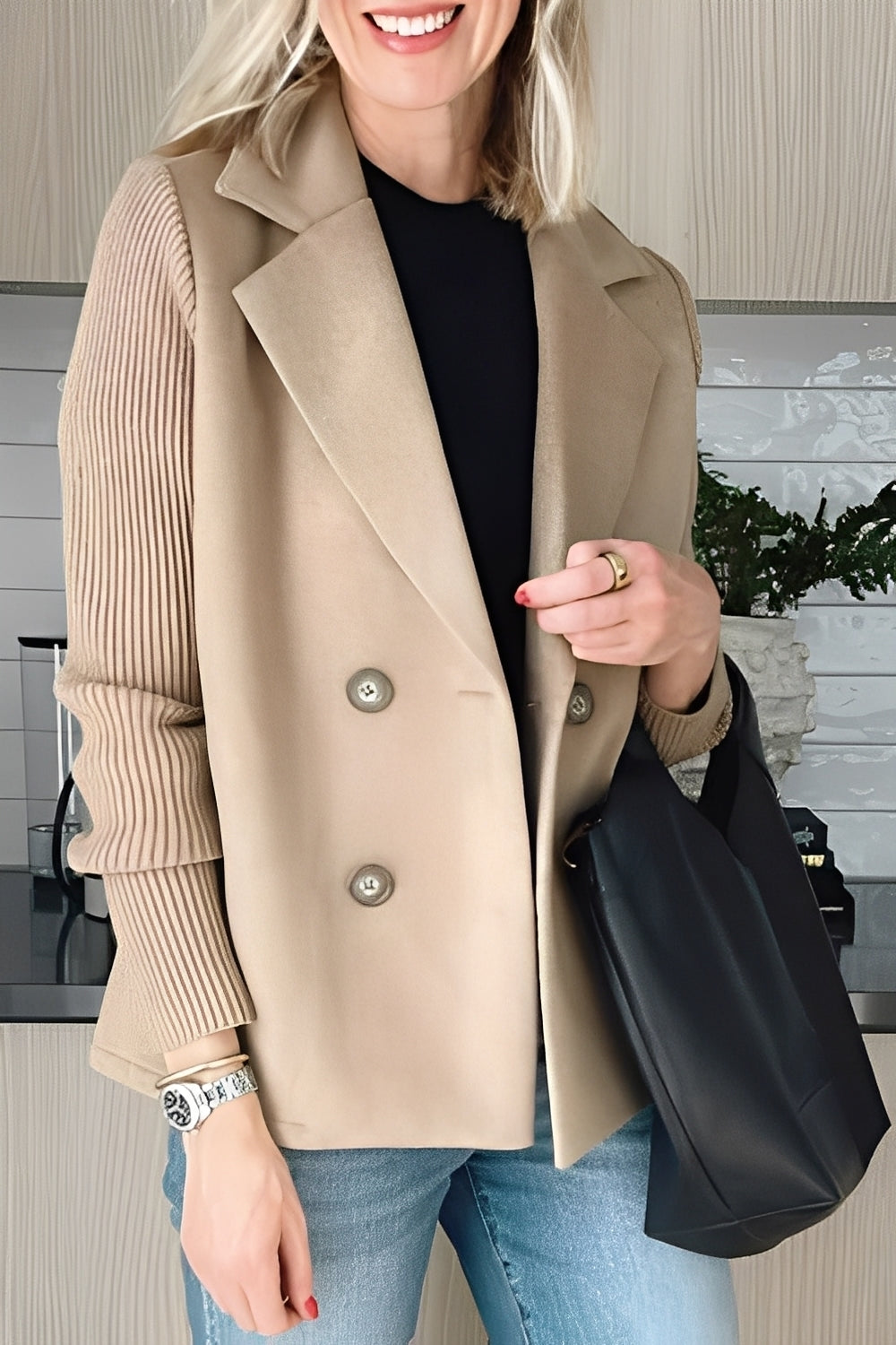 Janine - Eleganter Damen-Wollmantel für den Arbeitsweg