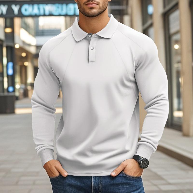 Robin – Poloshirt Herren Langarm Raglan Ärmel Lässig