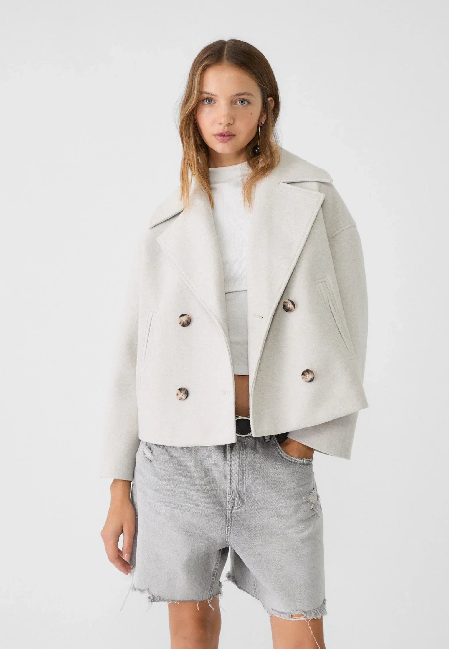 Vincenza - Kurze Zweireihige Jacke für Damen