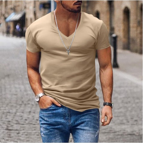 Falk – herren-t-shirt mit v-ausschnitt