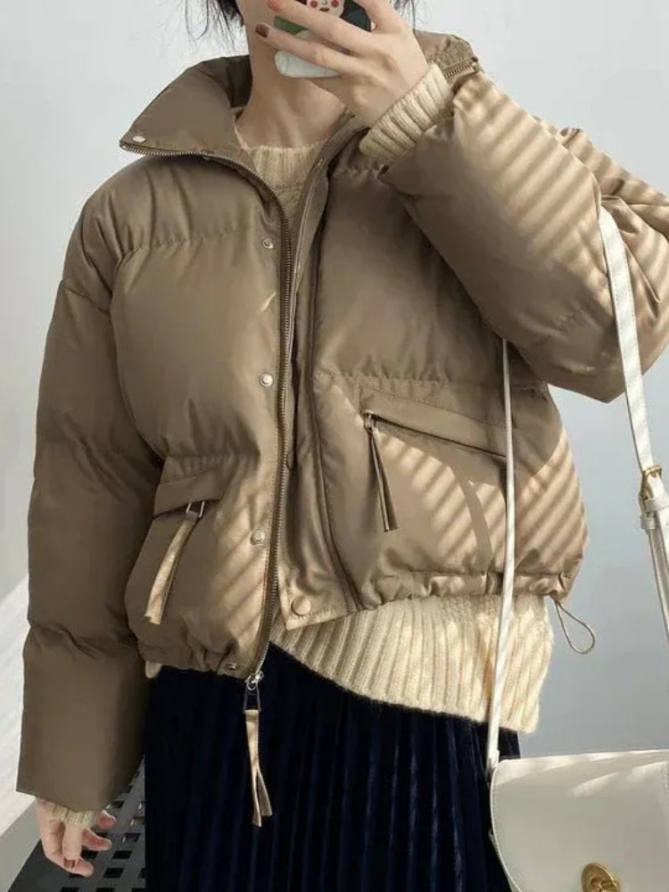 Danna - Klassische Damen-Winterjacke in Glanzoptik