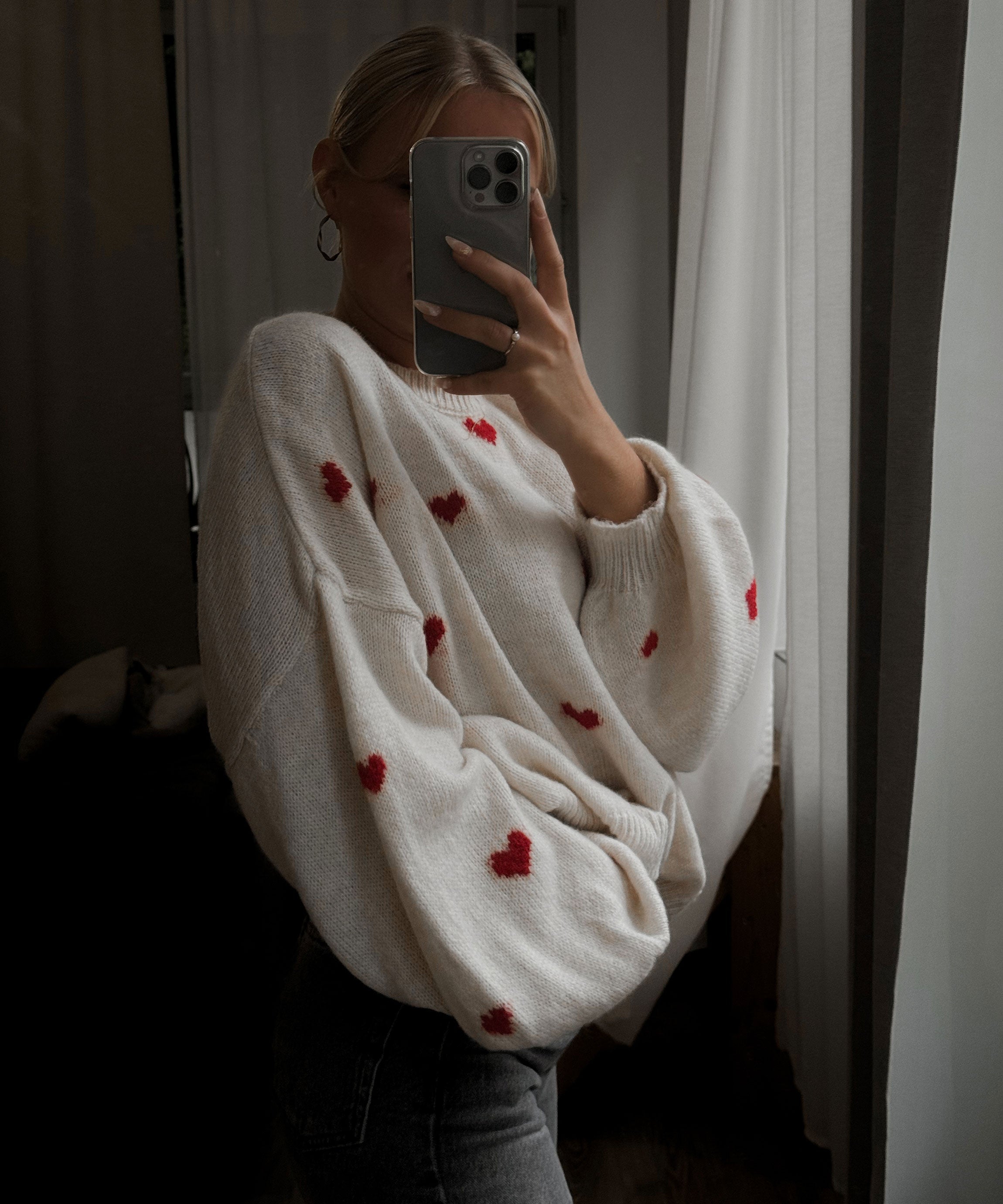 Joslin - Oversize Pullover Rot