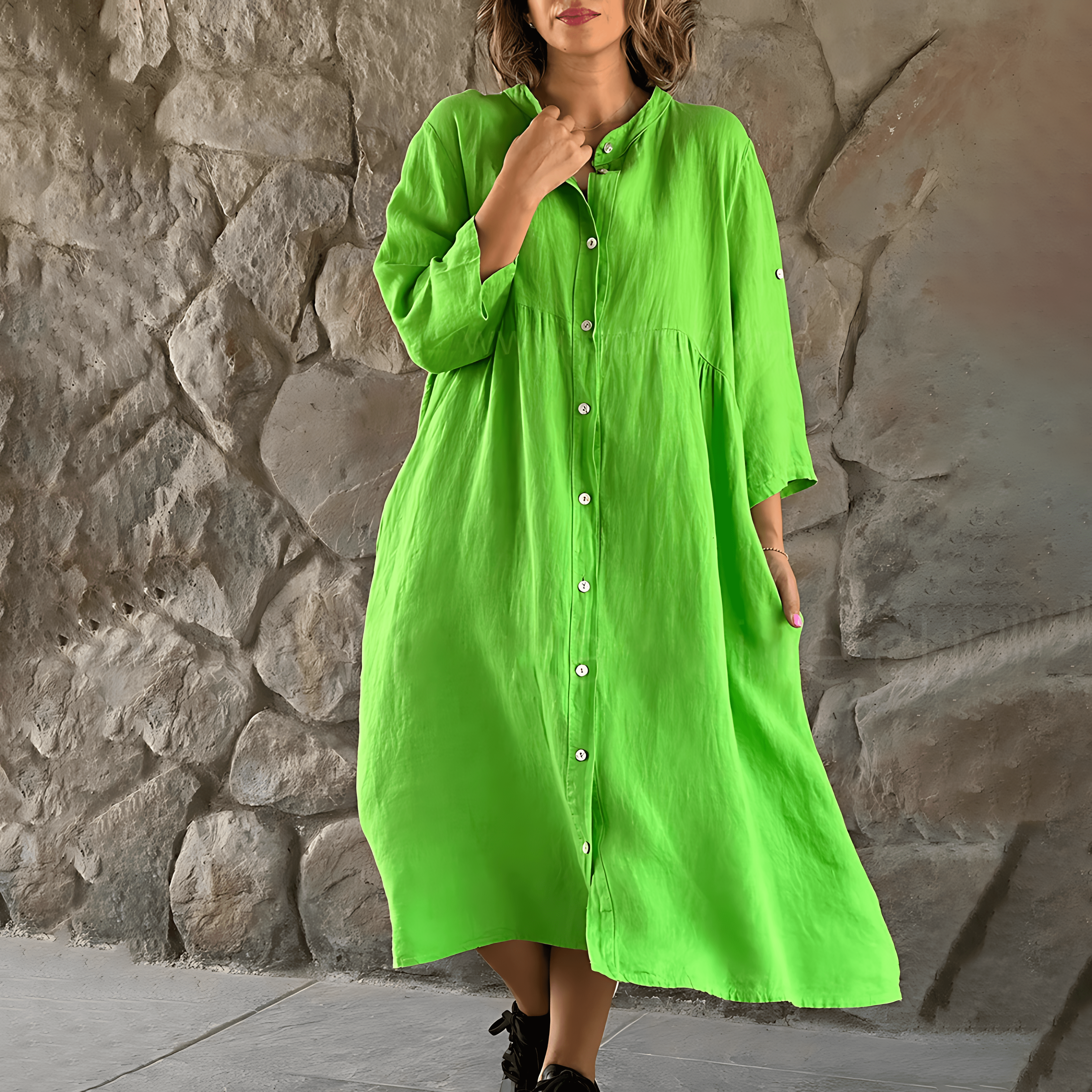 Ines-Sommerkleid mit Knopfleiste