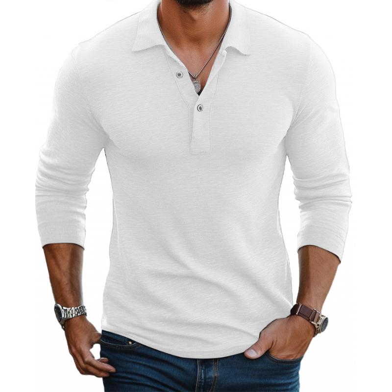 Rafael – Slim Fit Poloshirt Herren Langarm Modern Elegant