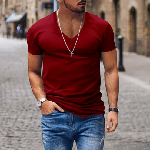Falk – herren-t-shirt mit v-ausschnitt