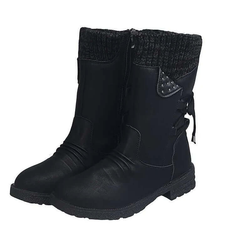 MYLA - Wasserdichte Lederstiefel mit Reißverschluss
