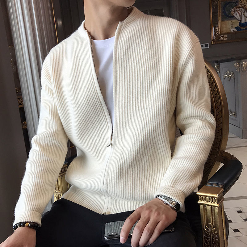 Frodo - Klassische Herren Strickjacke mit Reißverschluss & Rippstruktur