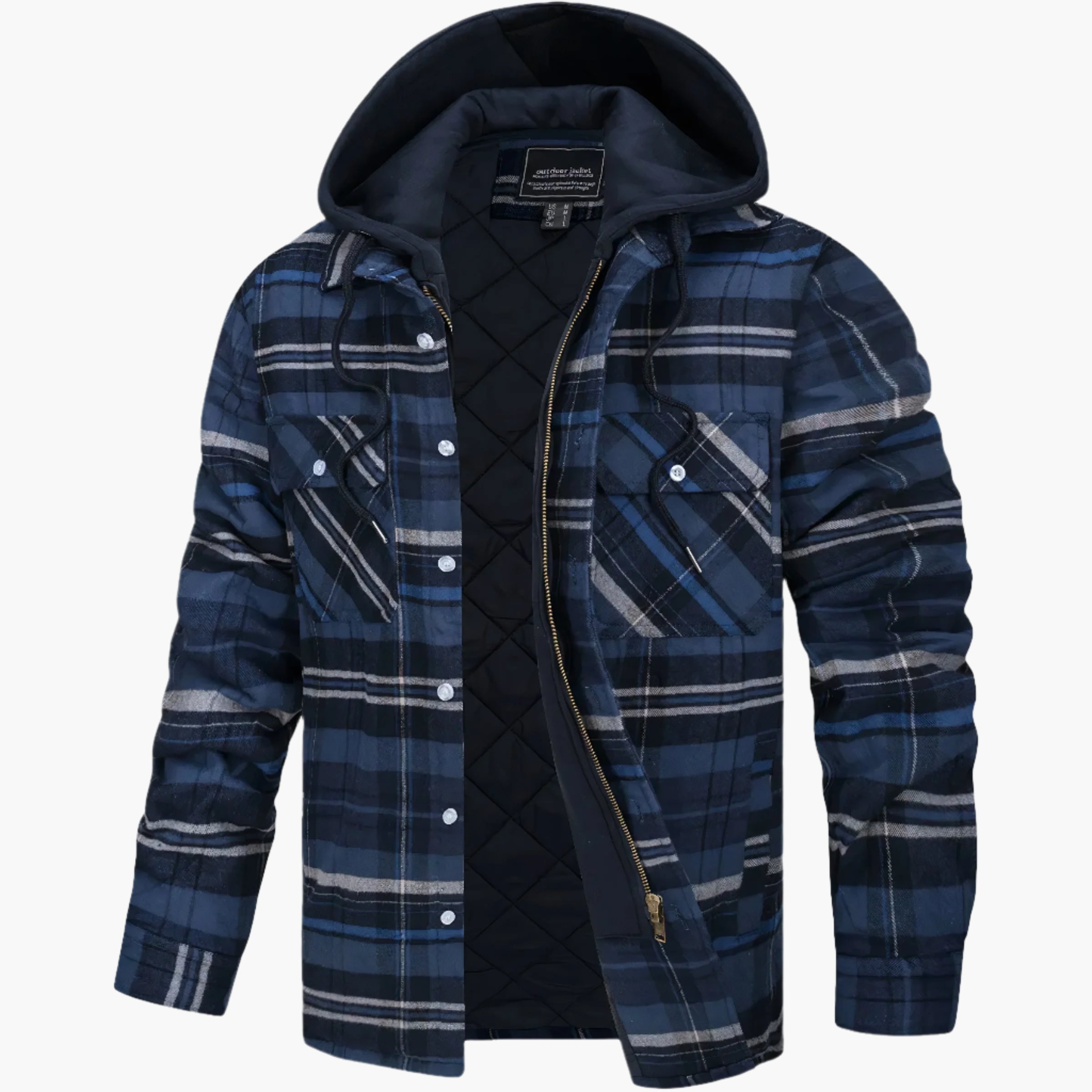 Urban – Winter-Flanelljacke mit Kapuze für Herren, modischer Freizeitmantel für Herbst & Winter