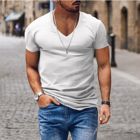 Falk – herren-t-shirt mit v-ausschnitt