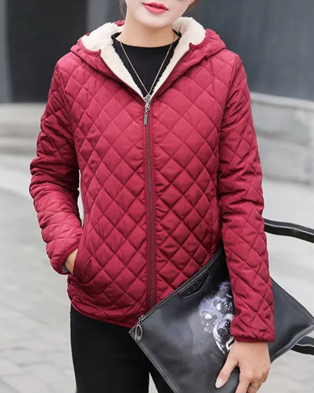 Helena – Stilvolle Winterjacke in Olivgrün