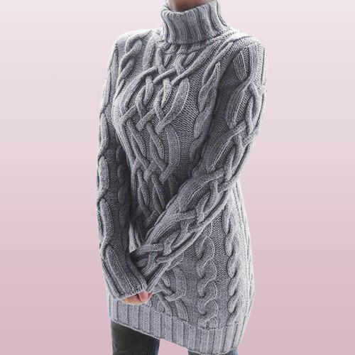 Sandra - Strickkleid Winter Warm Elegant Kuschelig