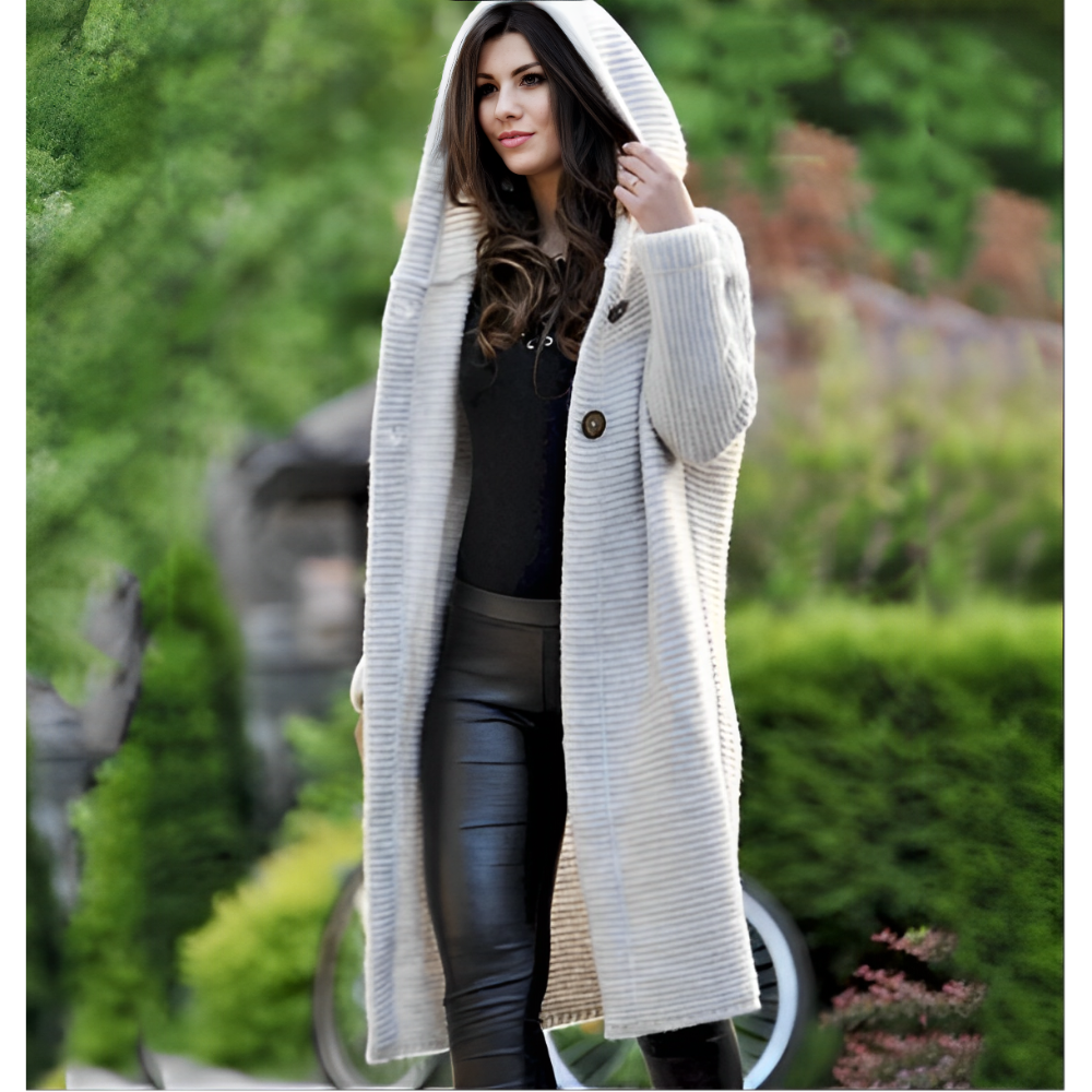 Winter Knits Lange Strickjacke für Frauen