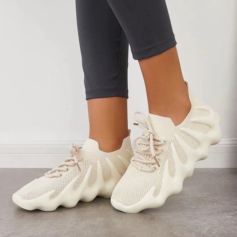 Amaya - Einzigartige, stylische Sneaker Beige 3