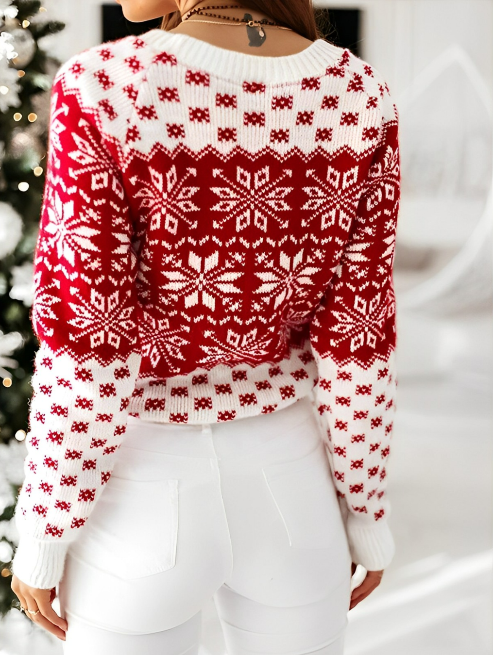 Stella Schneeflocken-Winterpullover